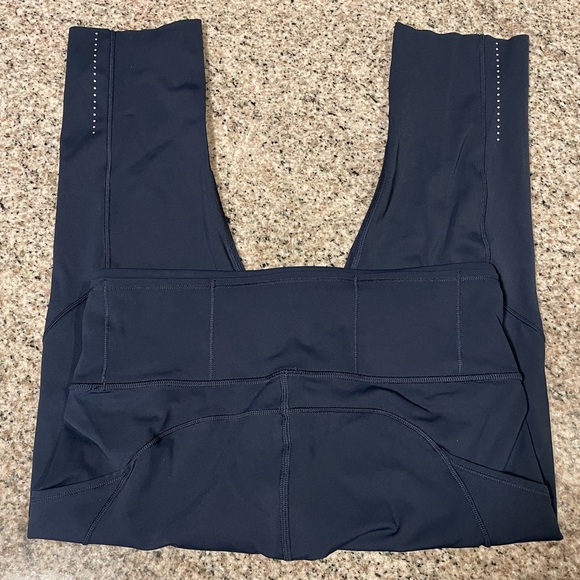 EUC Lululemon Fast & Free Crop ll *Nulux 19” Navy Blue - Picture 7 of 11